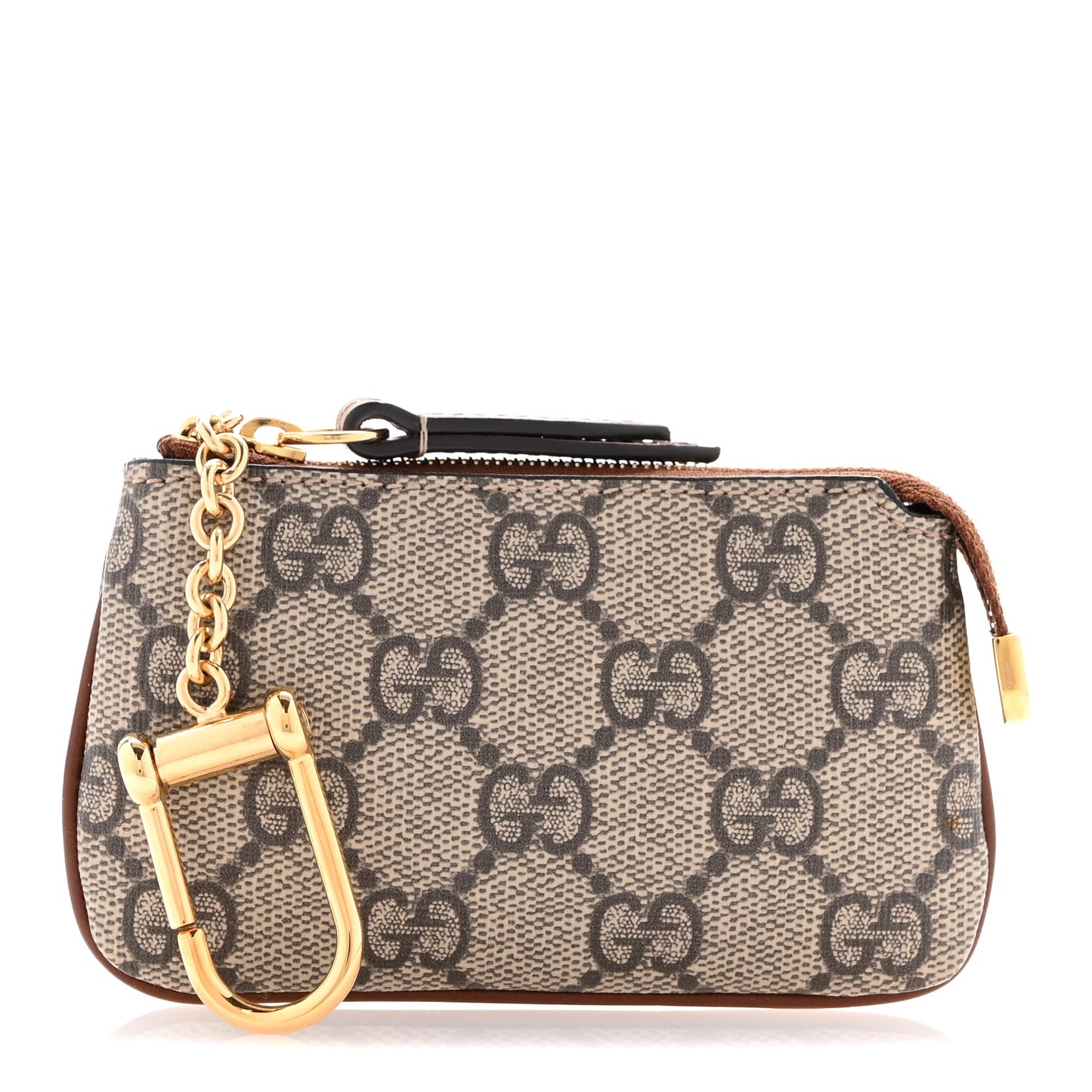 GG Supreme Monogram Key Case Brown