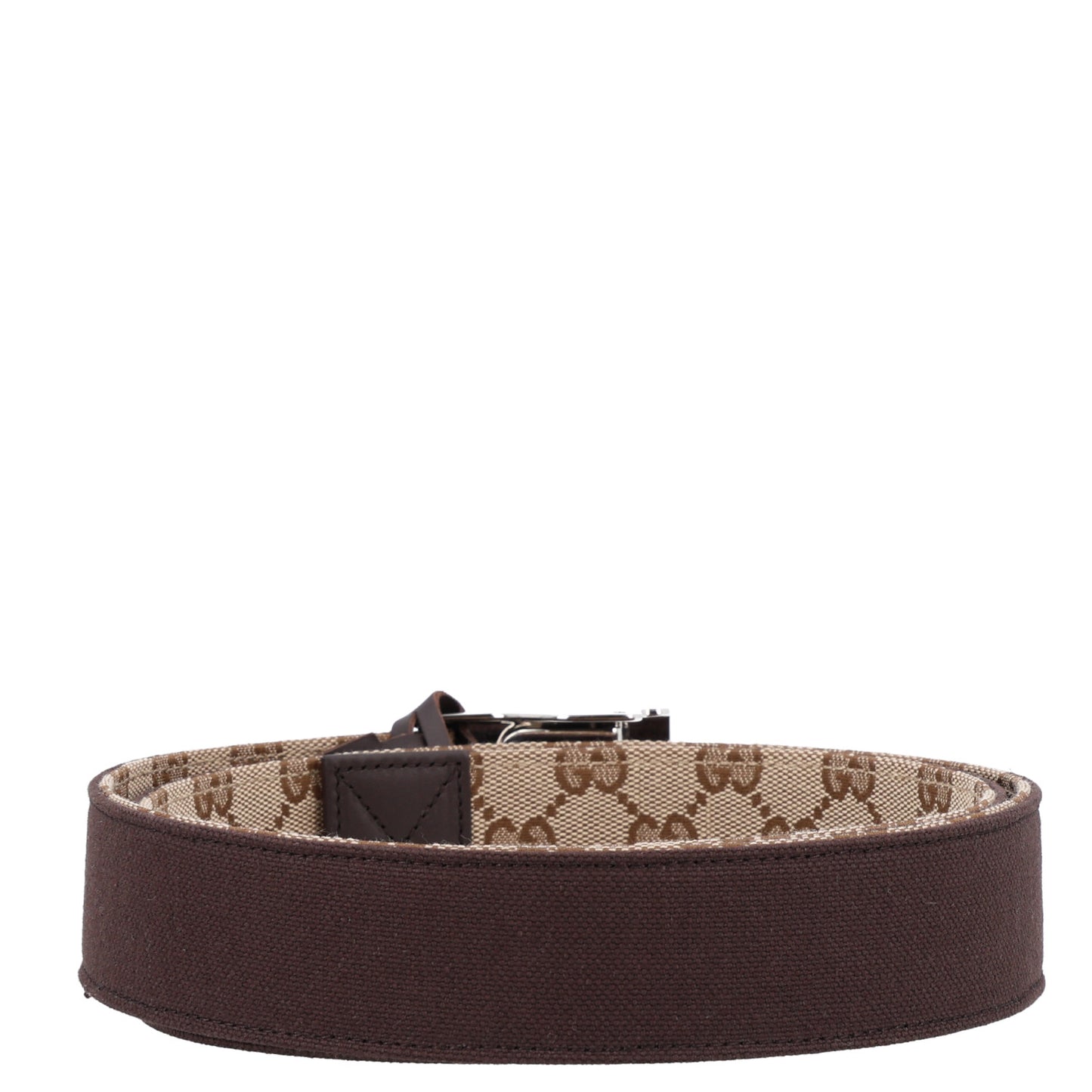 Econyl Nylon Monogram Lift Belt Logo Buckle 100 40 Belt Beige Ebony Cocoa