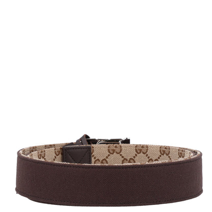 Gucci Econyl Nylon Monogram Lift Belt Logo Buckle 100 40 Belt Beige Ebony Cocoa 2 of 4