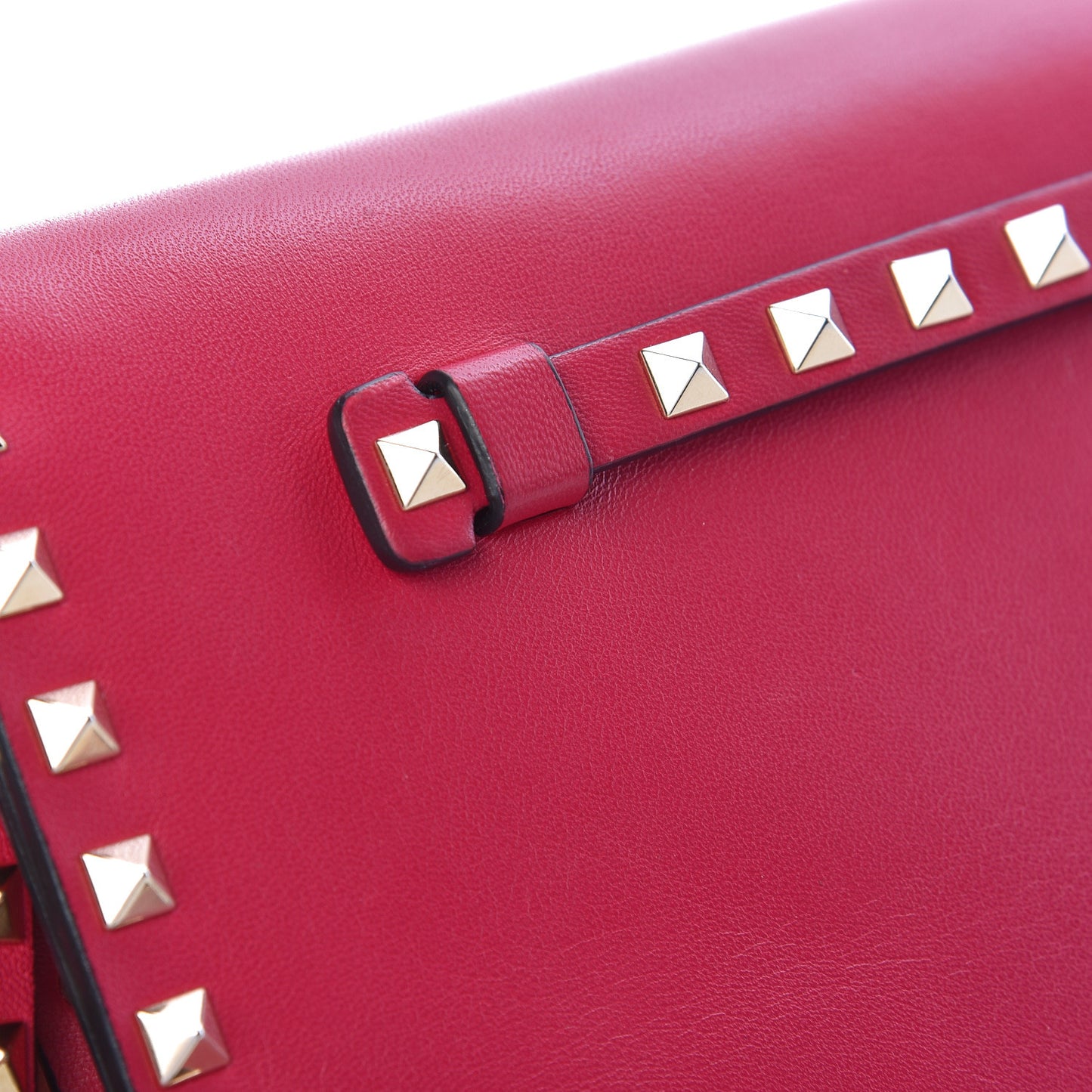 Nappa Rockstud Wristlet Clutch Cyclamin