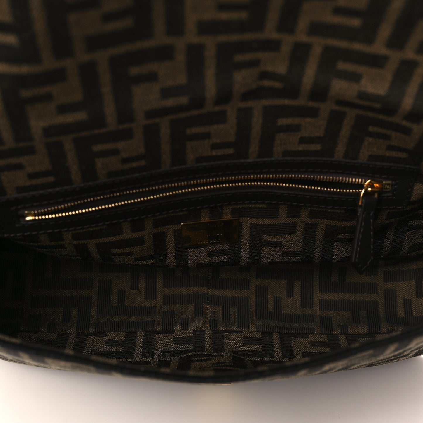 Fabric Jacquard FF 1974 Medium Baguette Tobacco Moro Black