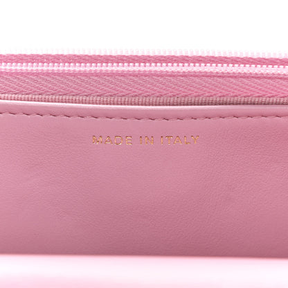 Chanel Lambskin Resin Quilted Wallet On Chain WOC Dark Pink 7 of 14