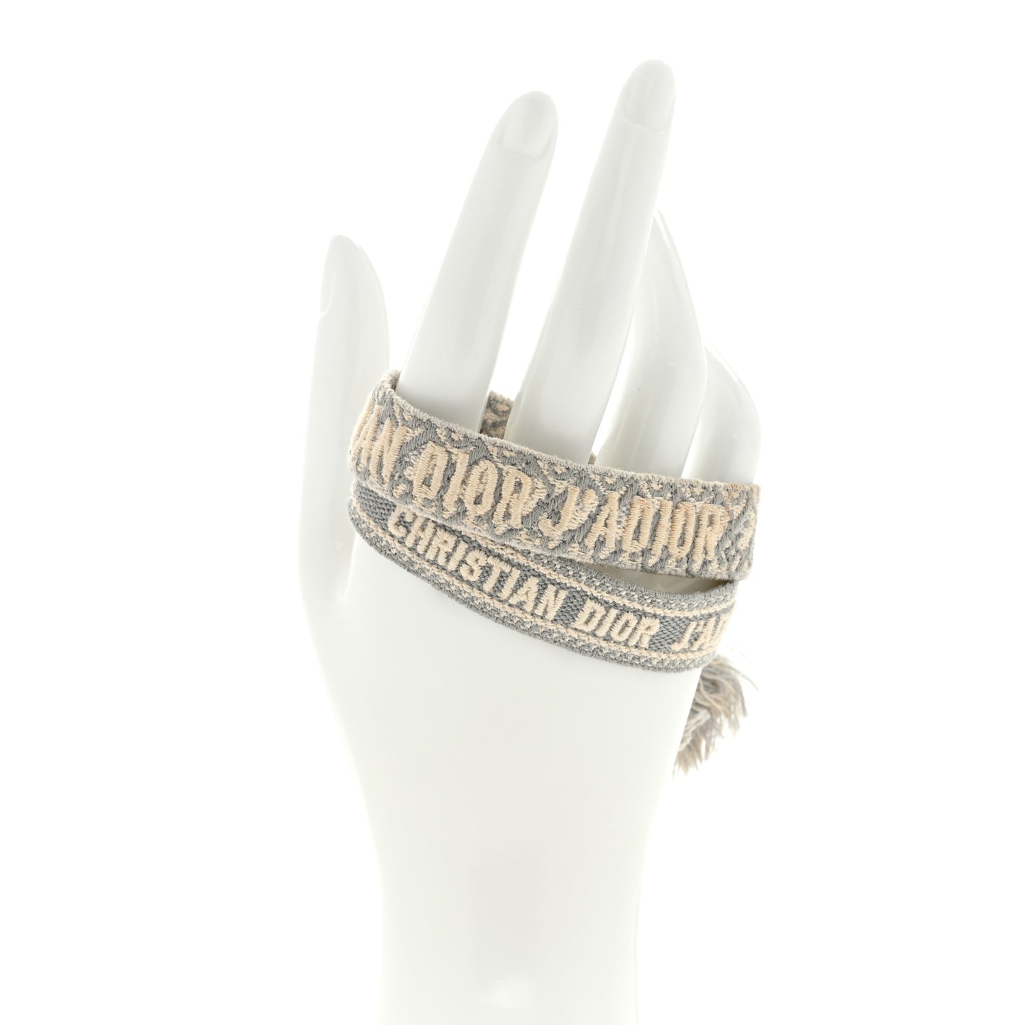 Woven Cotton J'Adior Friendship Bracelet Set Grey