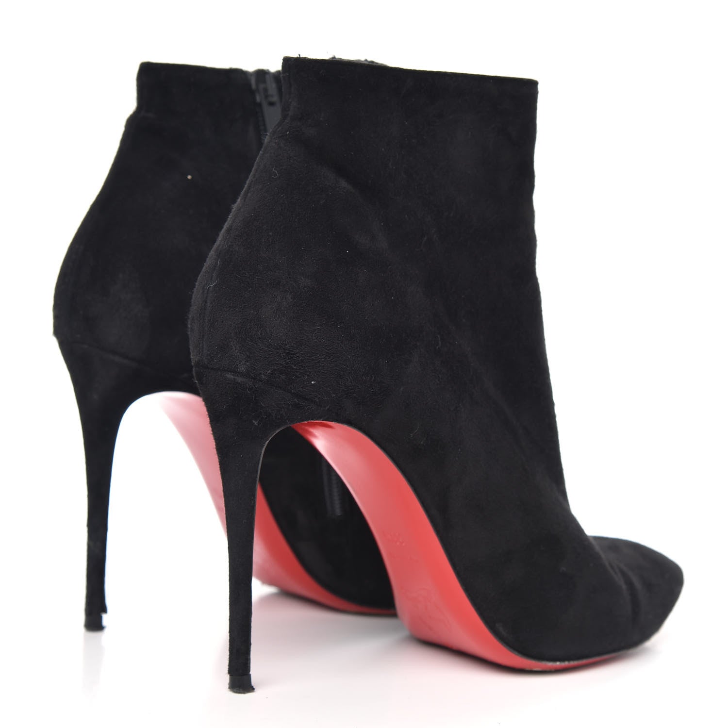 Christian Louboutin Veau Velours Eloise Booty 100 Ankle Boots 38.5 Black 3 of 9
