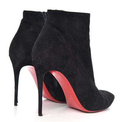 Christian Louboutin Veau Velours Eloise Booty 100 Ankle Boots 38.5 Black 3 of 9