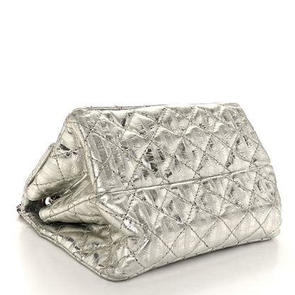 Chanel Metallic Aged Calfskin Striped Accordion Reissue 2.55 Mini Flap Silver 4 of 13