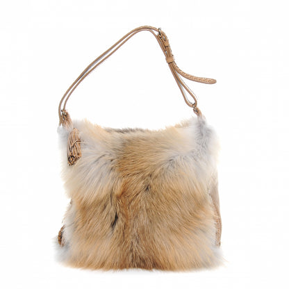 Jimmy Choo Golden Fox Fur Lily Hobo 1 of 8