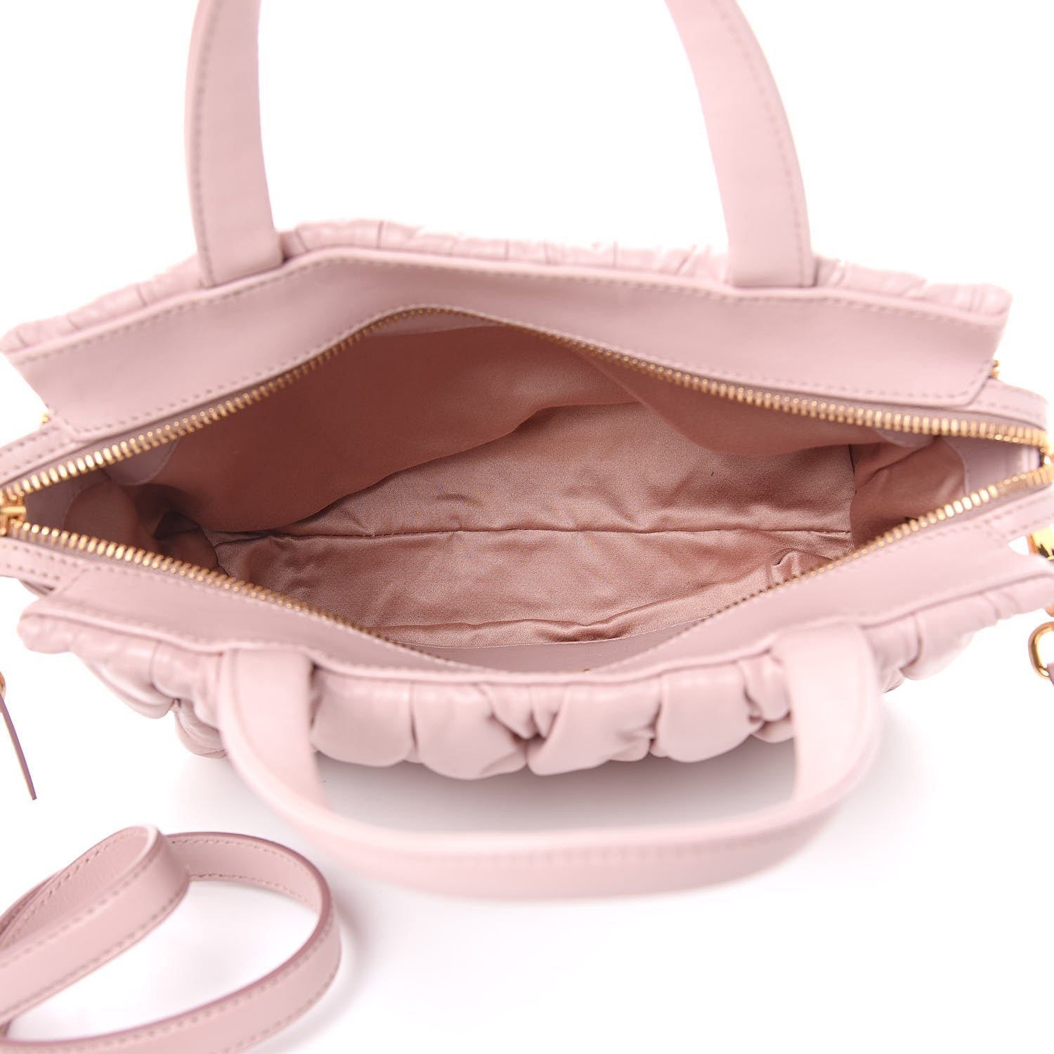 Miu Miu Nappa Matelasse Bauletto Top Handle Opale 5 of 9