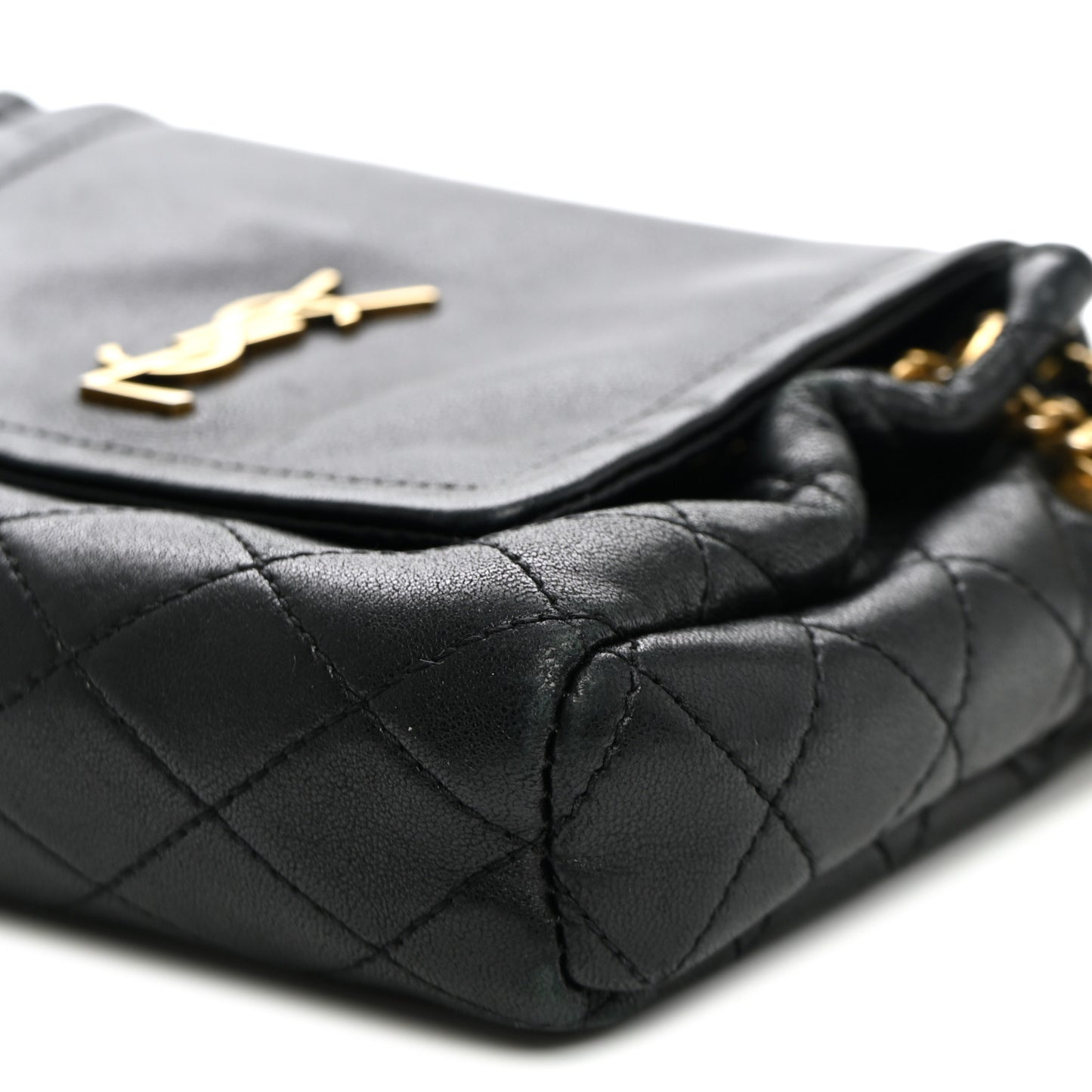 Lambskin Quilted Monogram Mini Nolita Black