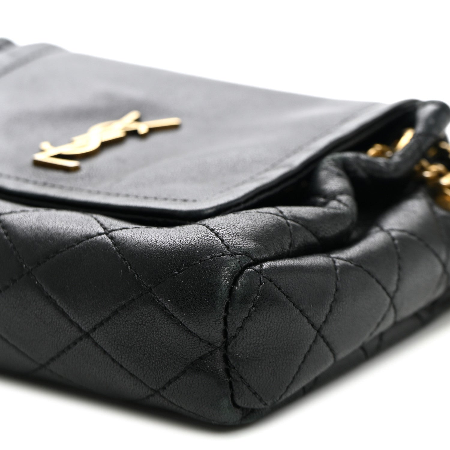 Saint Laurent Lambskin Quilted Monogram Mini Nolita Black 10 of 10