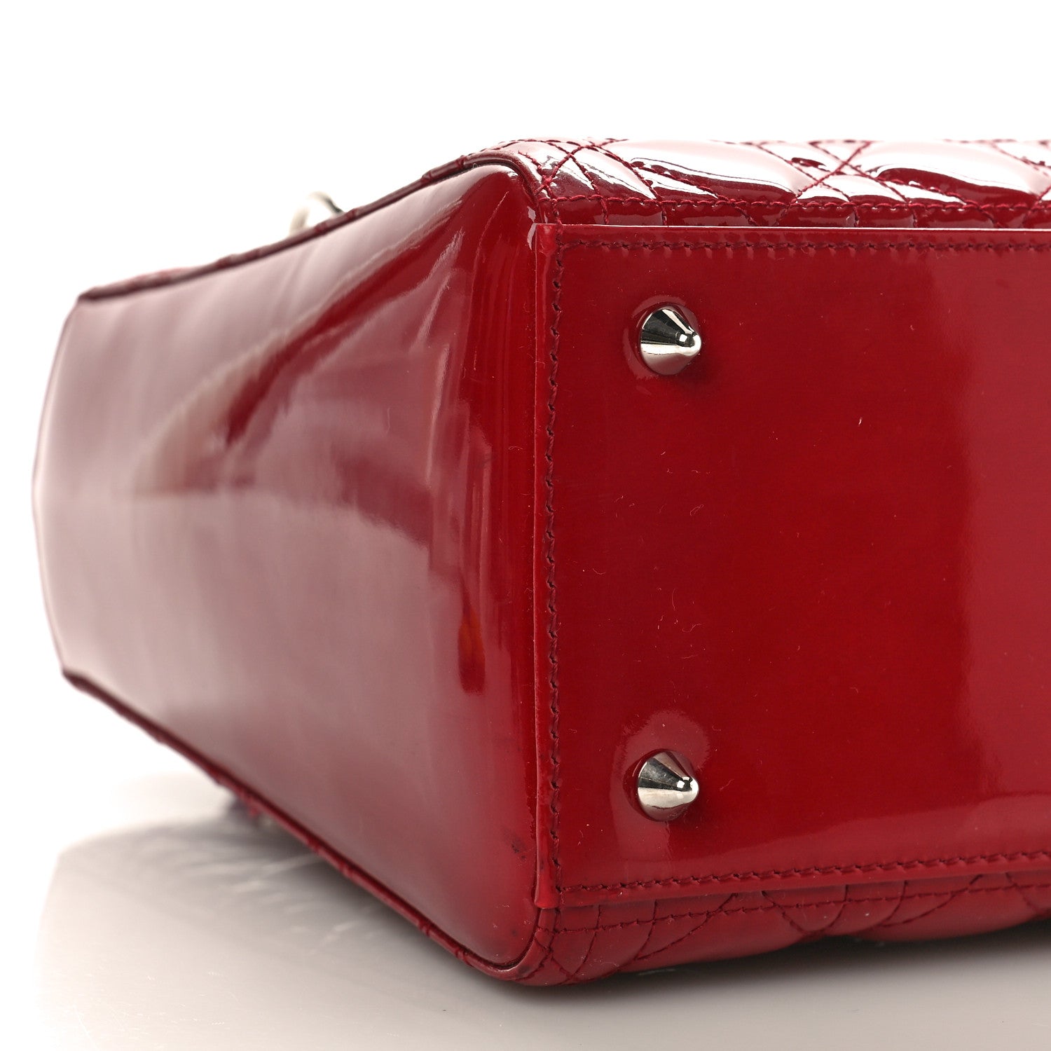 Christian Dior Patent Cannage Medium Lady Dior Red 8 of 10