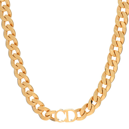 Christian Dior Metal Danseuse Etoile Chain Choker Necklace Gold 1 of 4