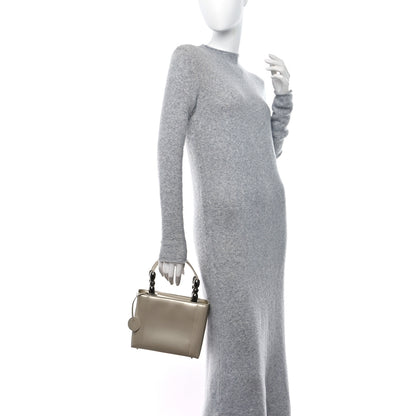 Christian Dior Patent Chrome Beaded Small Malice Tote Beige 2 of 11