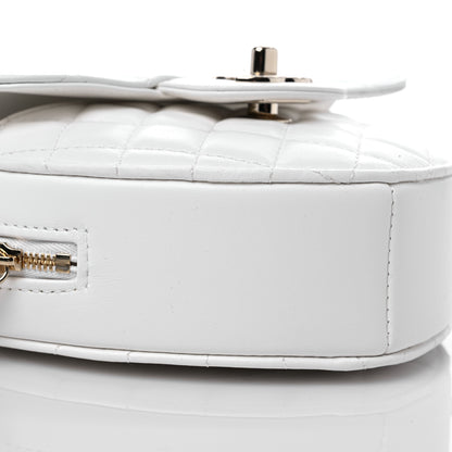 Chanel Lambskin Quilted CC In Love Heart Bag White 8 of 11