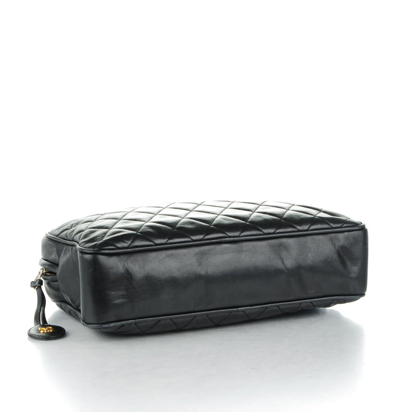 Lambskin Quilted Shoulder Bag Black