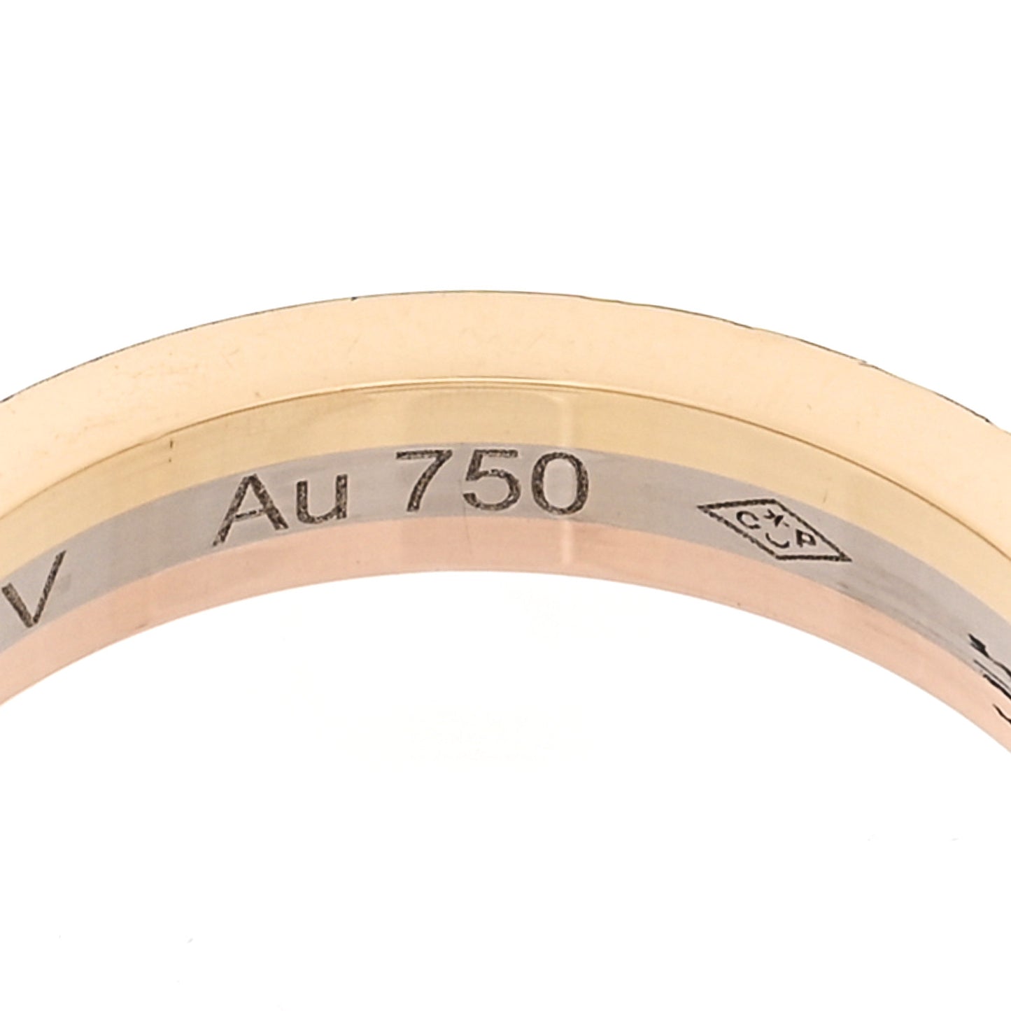 18K Pink White Yellow Gold 3.5mm Vendome Louis Cartier Wedding Band Ring 52 6