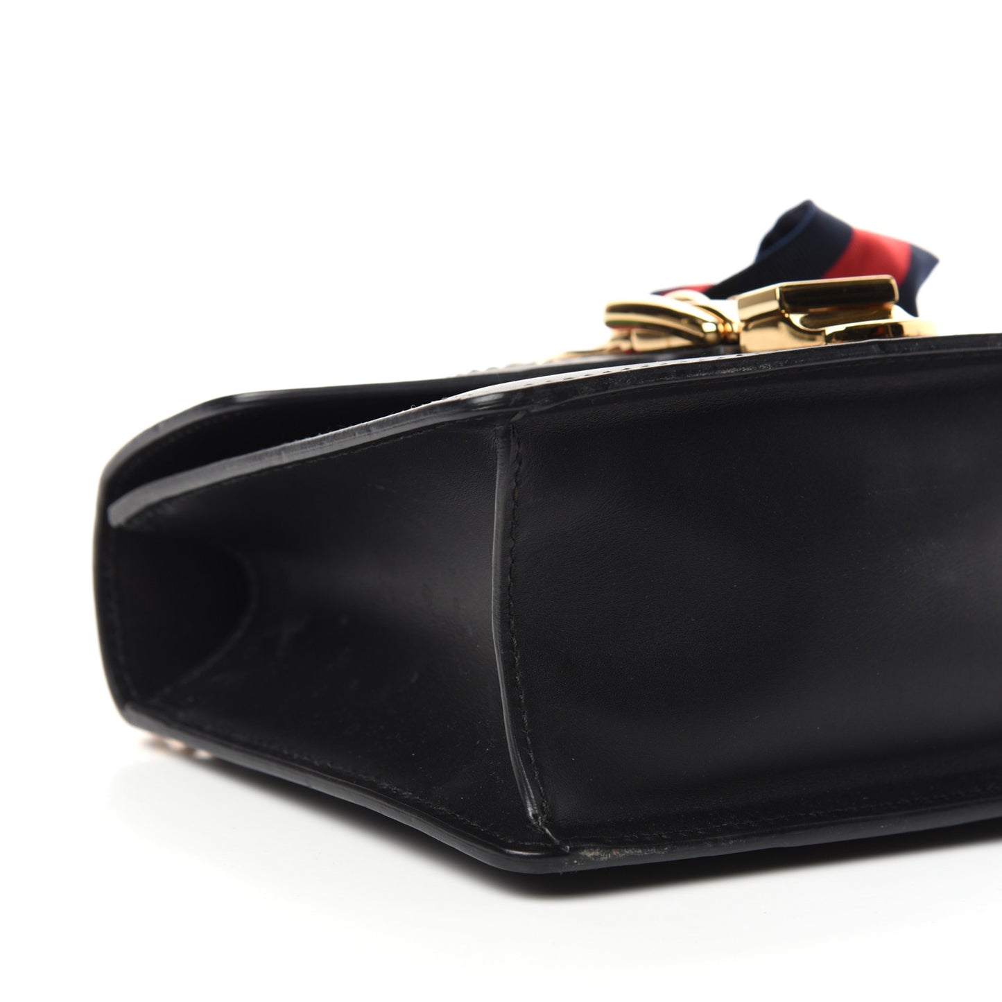 Calfskin Mini Sylvie Chain Shoulder Bag Black