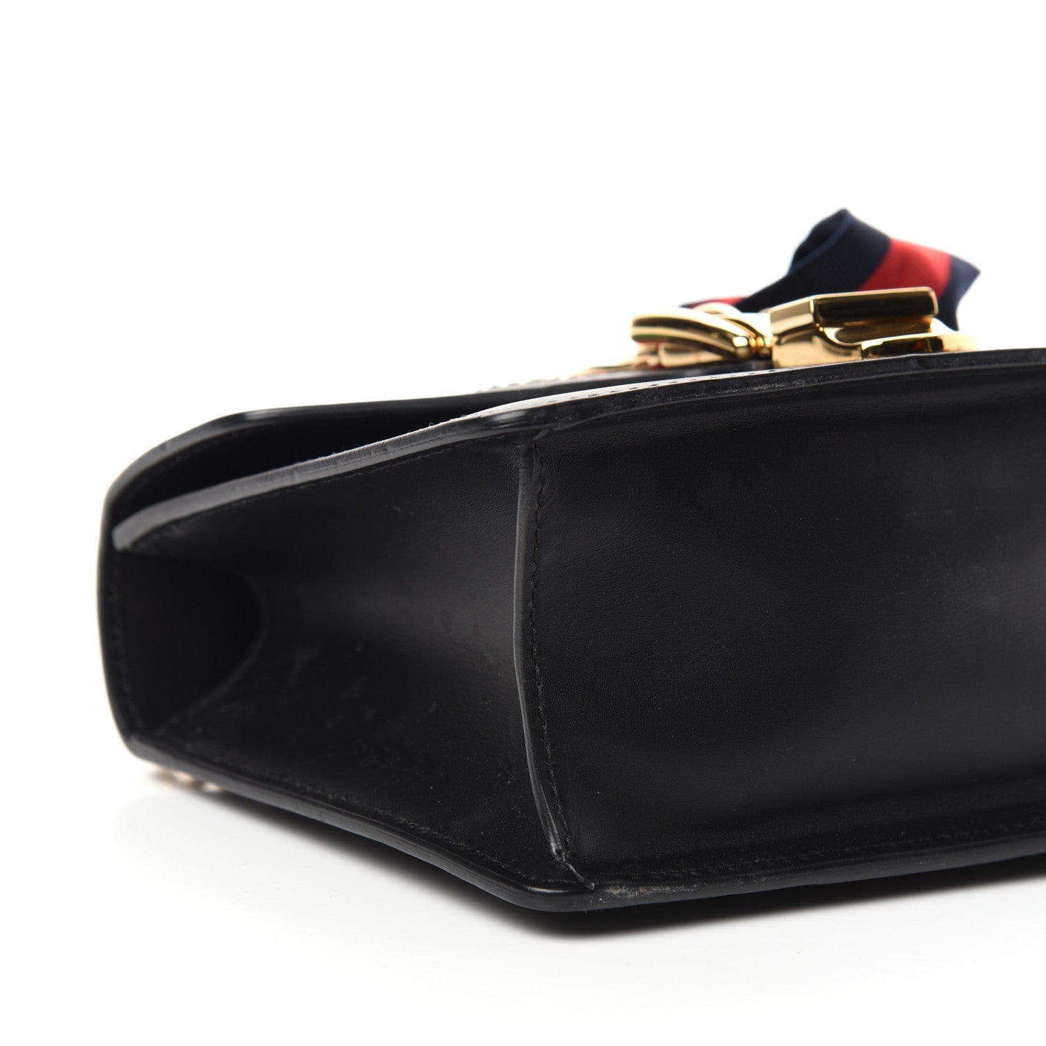 Gucci Calfskin Mini Sylvie Chain Shoulder Bag Black 9 of 11