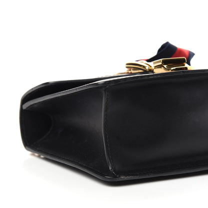 Gucci Calfskin Mini Sylvie Chain Shoulder Bag Black 9 of 11