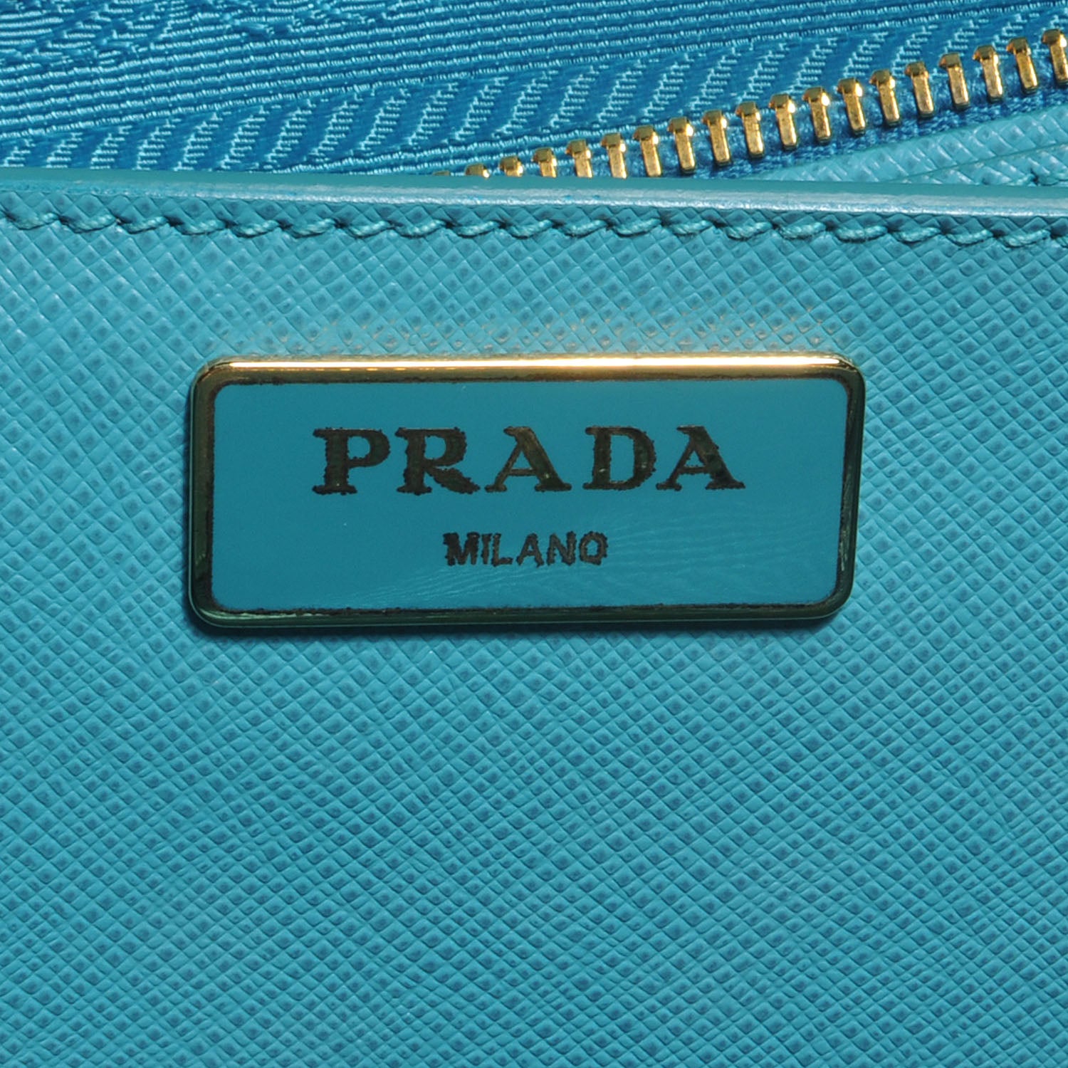 Prada Saffiano Lux Medium Tote Turchese 6 of 10