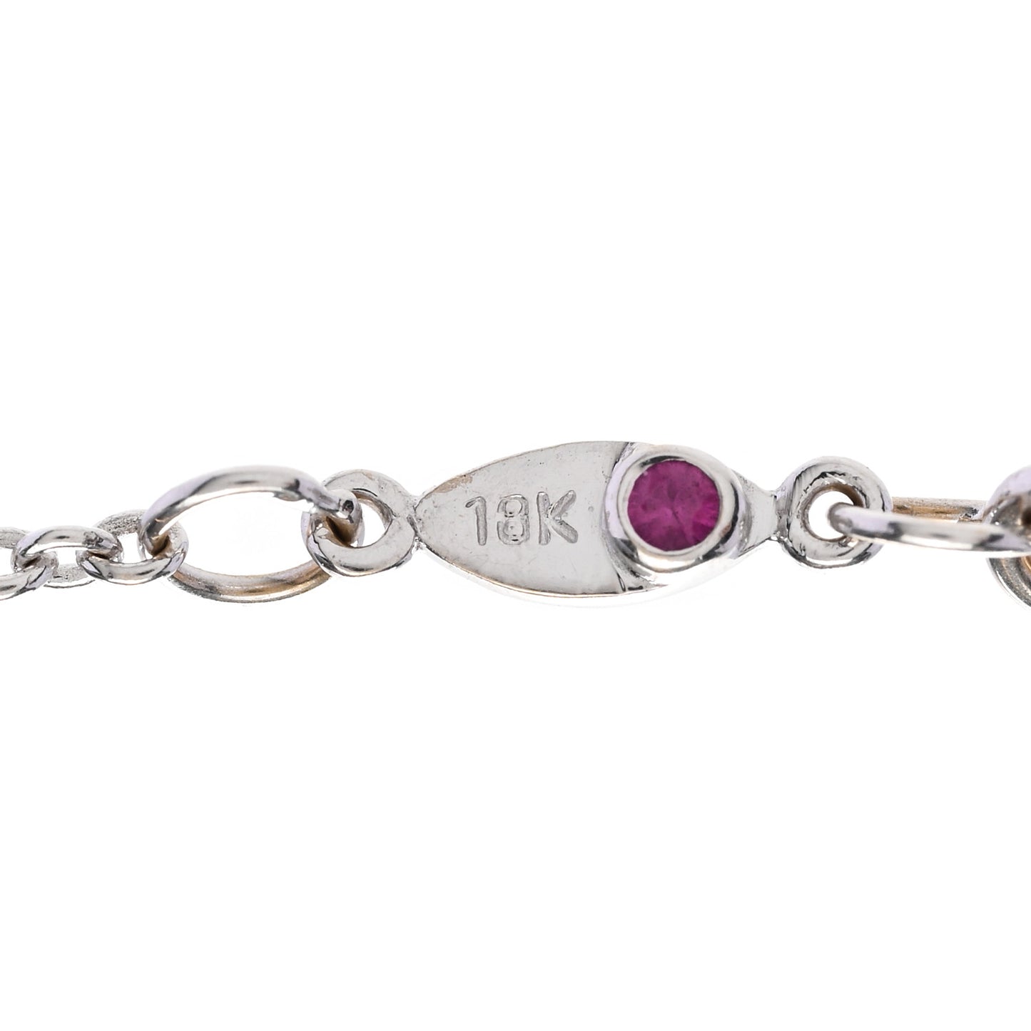 18K White Gold Diamond .10ct Diamonds By The Inch Necklace