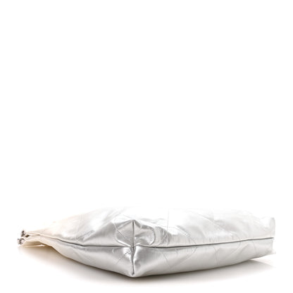 Chanel Metallic Shaded Calfskin Quilted Chanel 22 White Silver 5 of 11