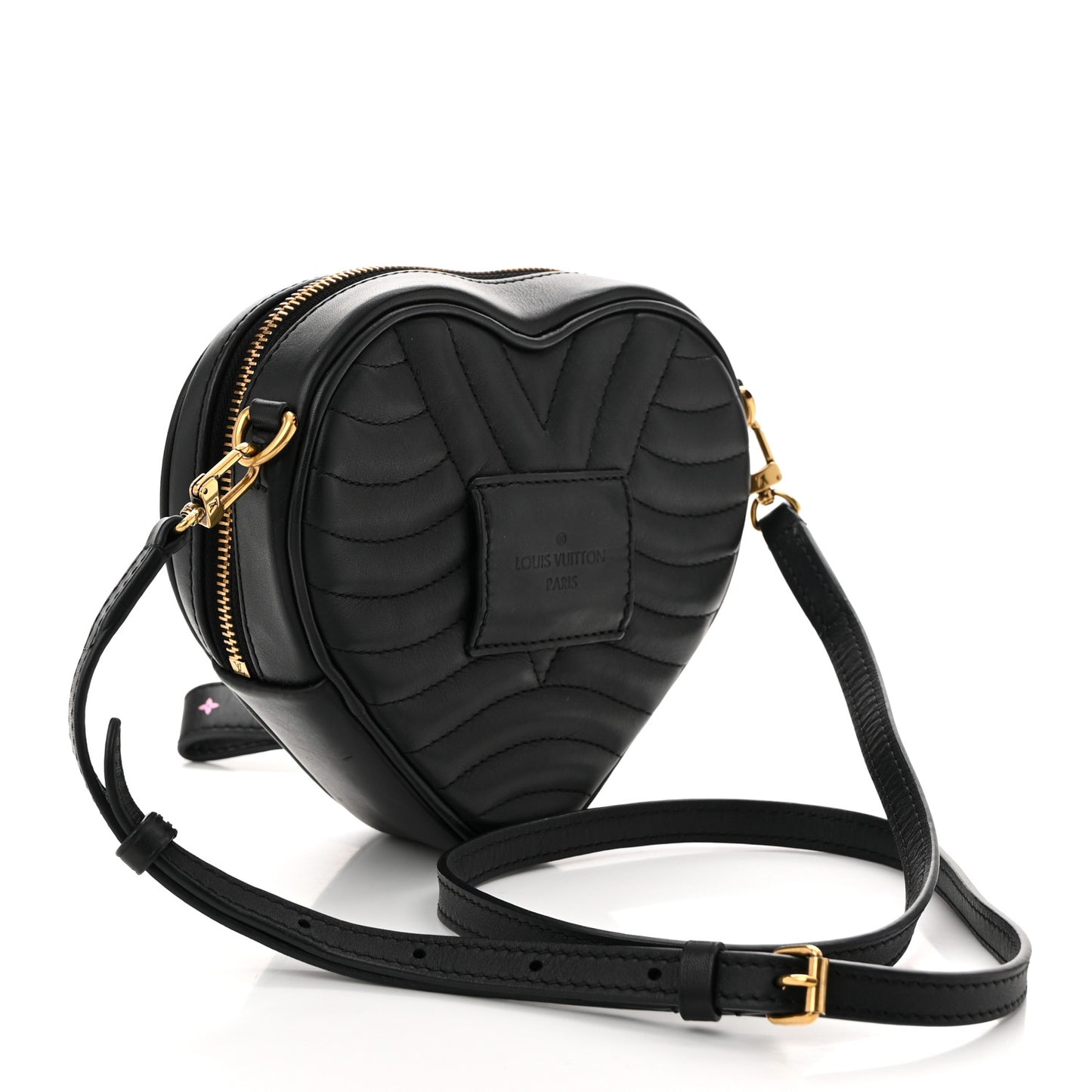 Calfskin New Wave Heart Bag Black