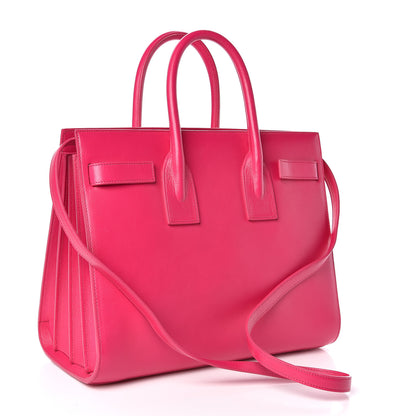 Saint Laurent Calfskin Small Sac De Jour Lipstick Fuchsia 3 of 10