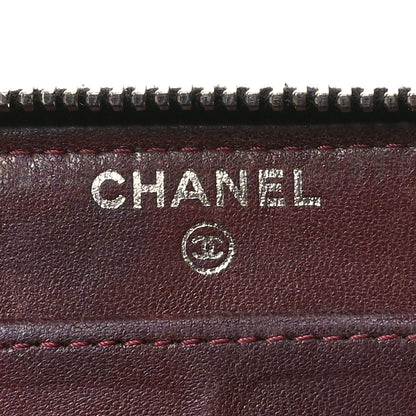 Chanel Lambskin Quilted Large Gusset Zip Around Wallet Black 6 of 11
