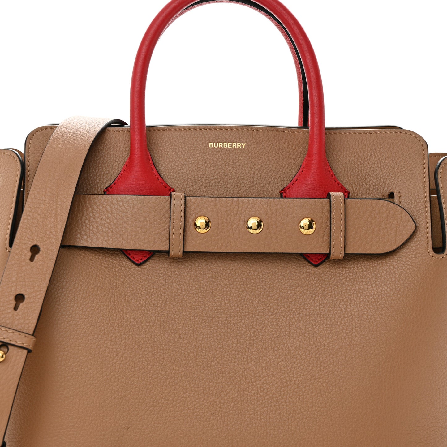 Soft Grain Calfskin Small Belt Bag Camel Red