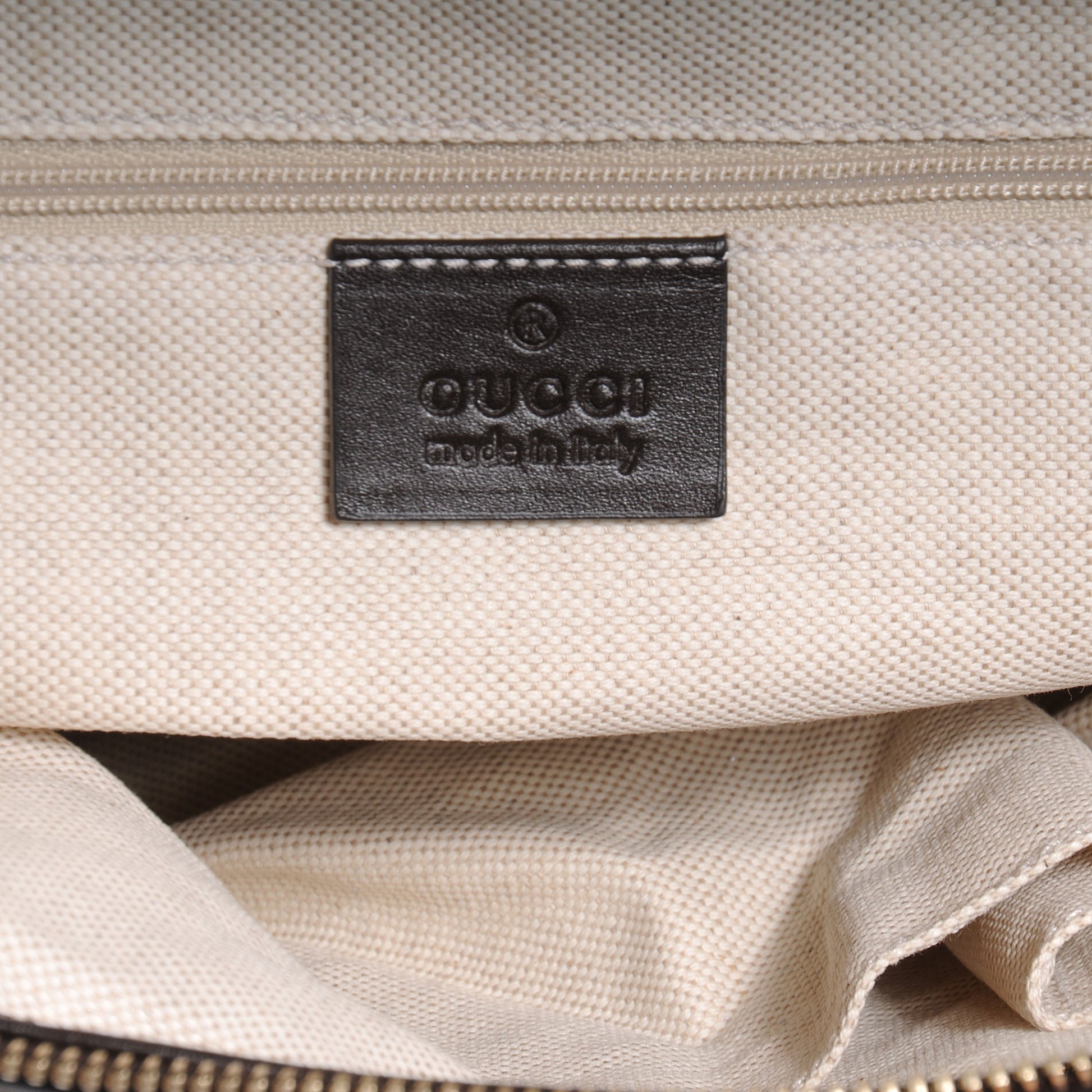 Gucci Monogram Large Sukey Top Handle Bag Beige Dark Brown 5 of 7