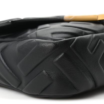 Fendi Nappa FF 1974 Embossed Mini Baguette Black 9 of 10