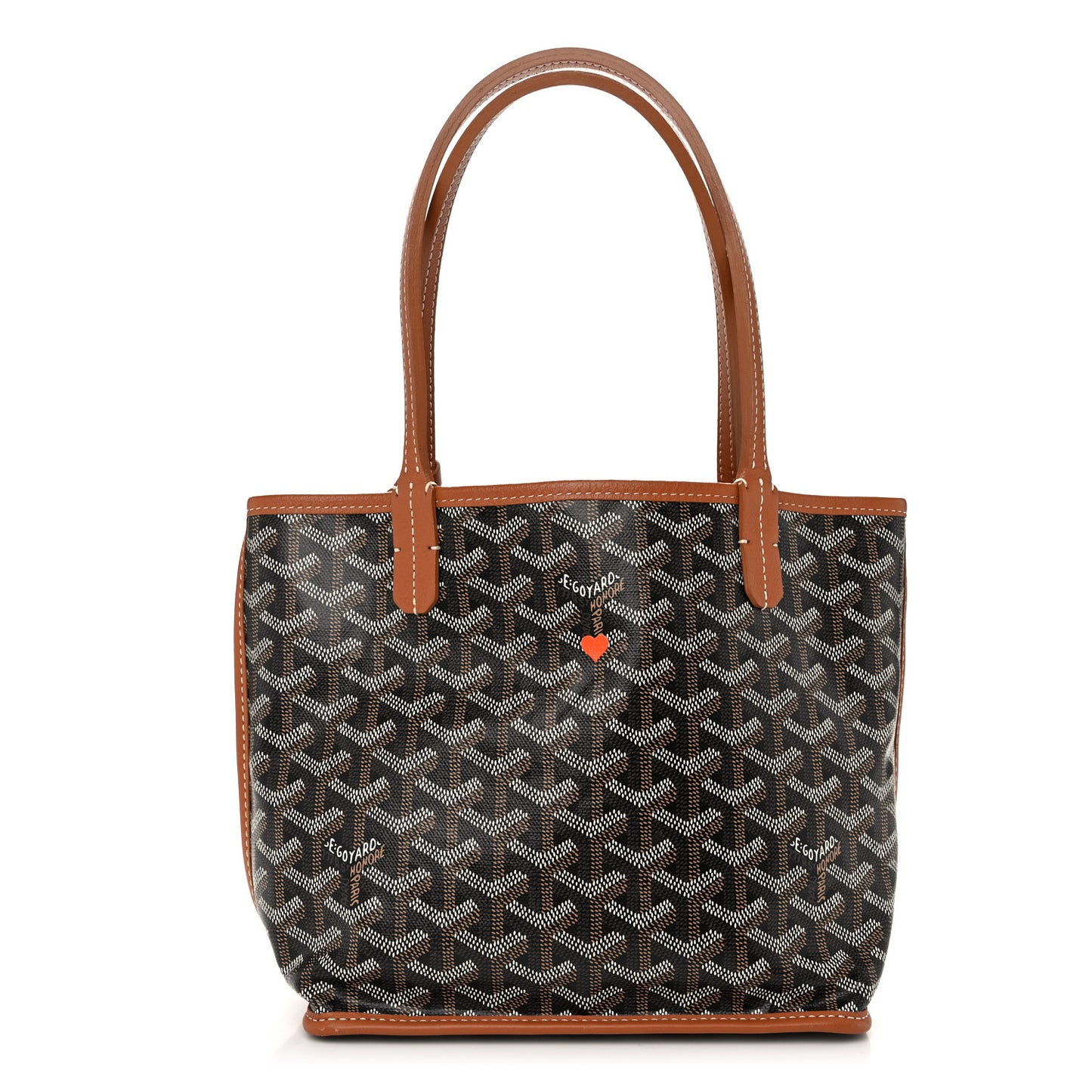 Goyardine Reversible Mini Anjou Black Gold