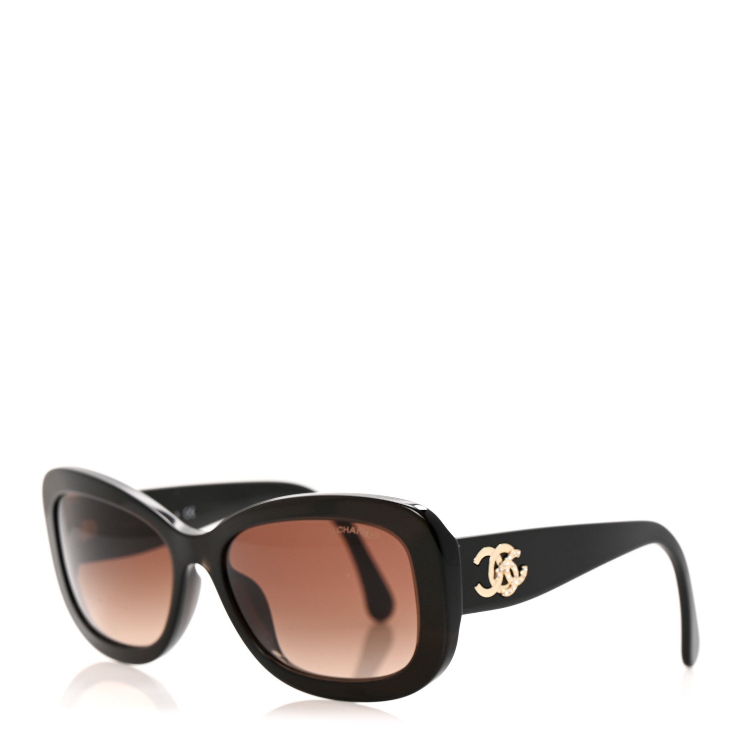 Chanel Acetate Rectangle CC Sunglasses 5468-B-A Brown 1 of 8