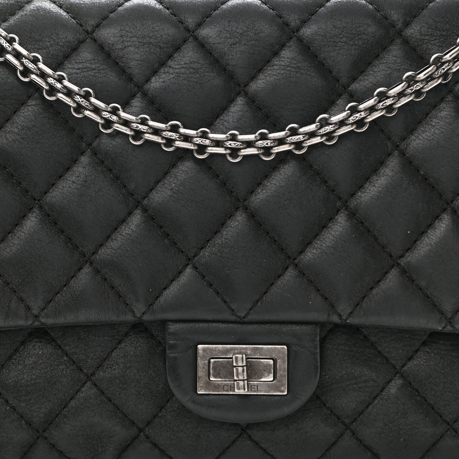 Chanel Iridescent Calfskin Quilted 2.55 Reissue 226 Flap Black 8 of 16