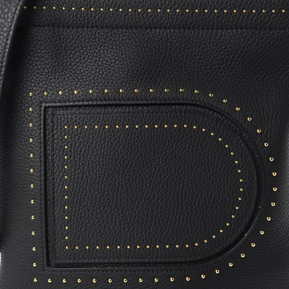 Delvaux Taurillon Pin Daily Studded Bucket Black 9 of 9