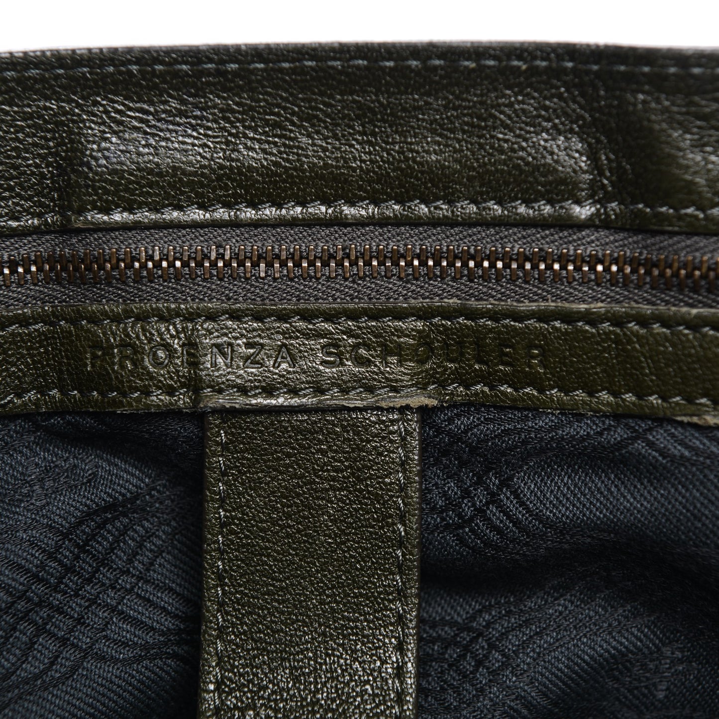 Lambskin PS1 Large Satchel Military
