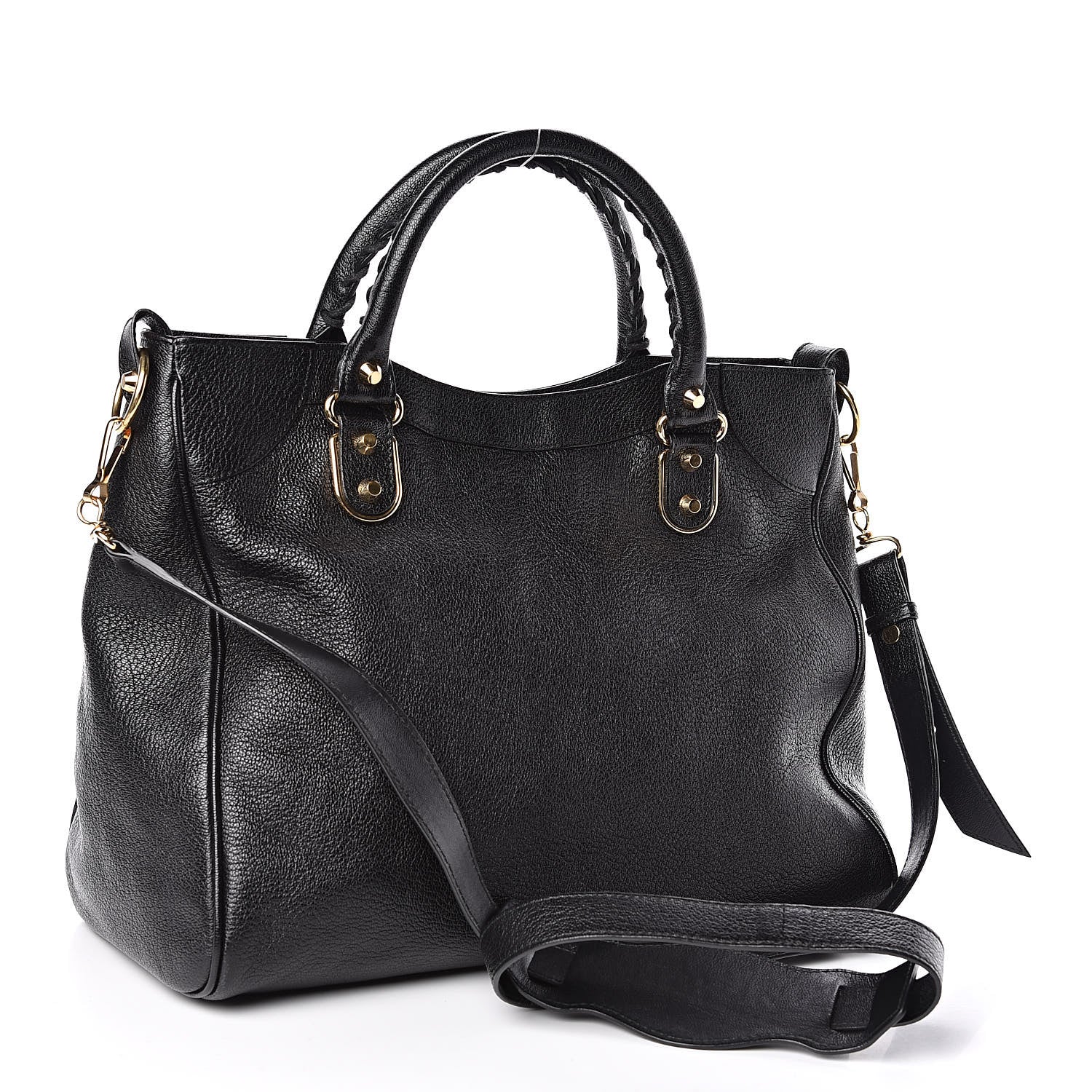 Balenciaga Chevre Gold Metallic Edge Hardware Velo Black 3 of 10