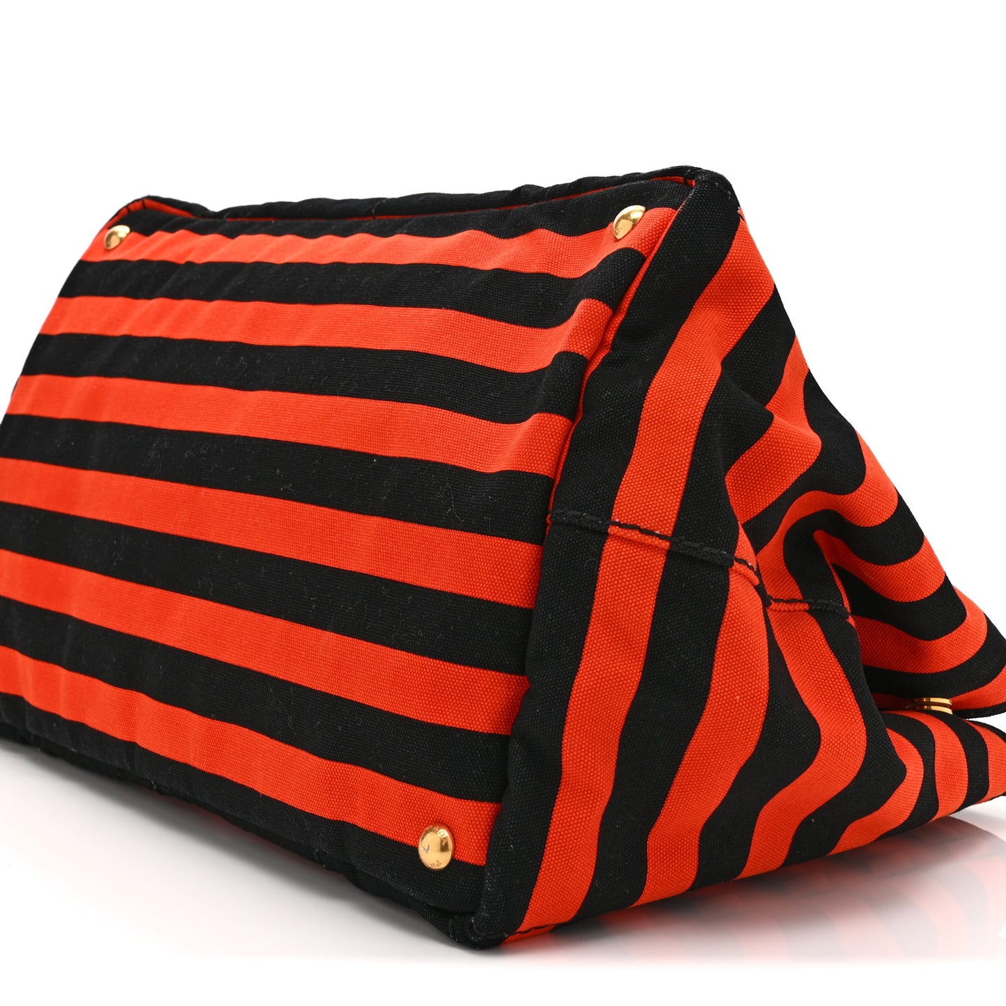 Canapa Striped Tote Arancio