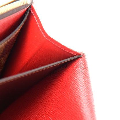 Louis Vuitton Damier Ebene Emilie Wallet Red 7 of 7