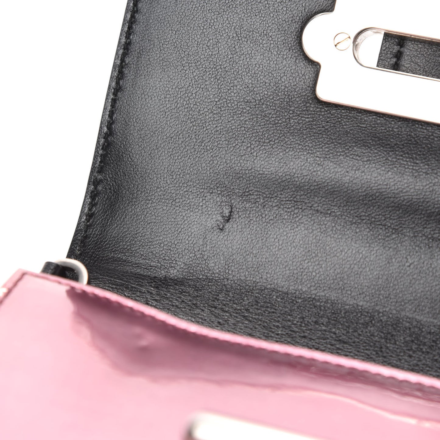 Metallic Vitello Saffiano Cahier Bag Ibisco Black