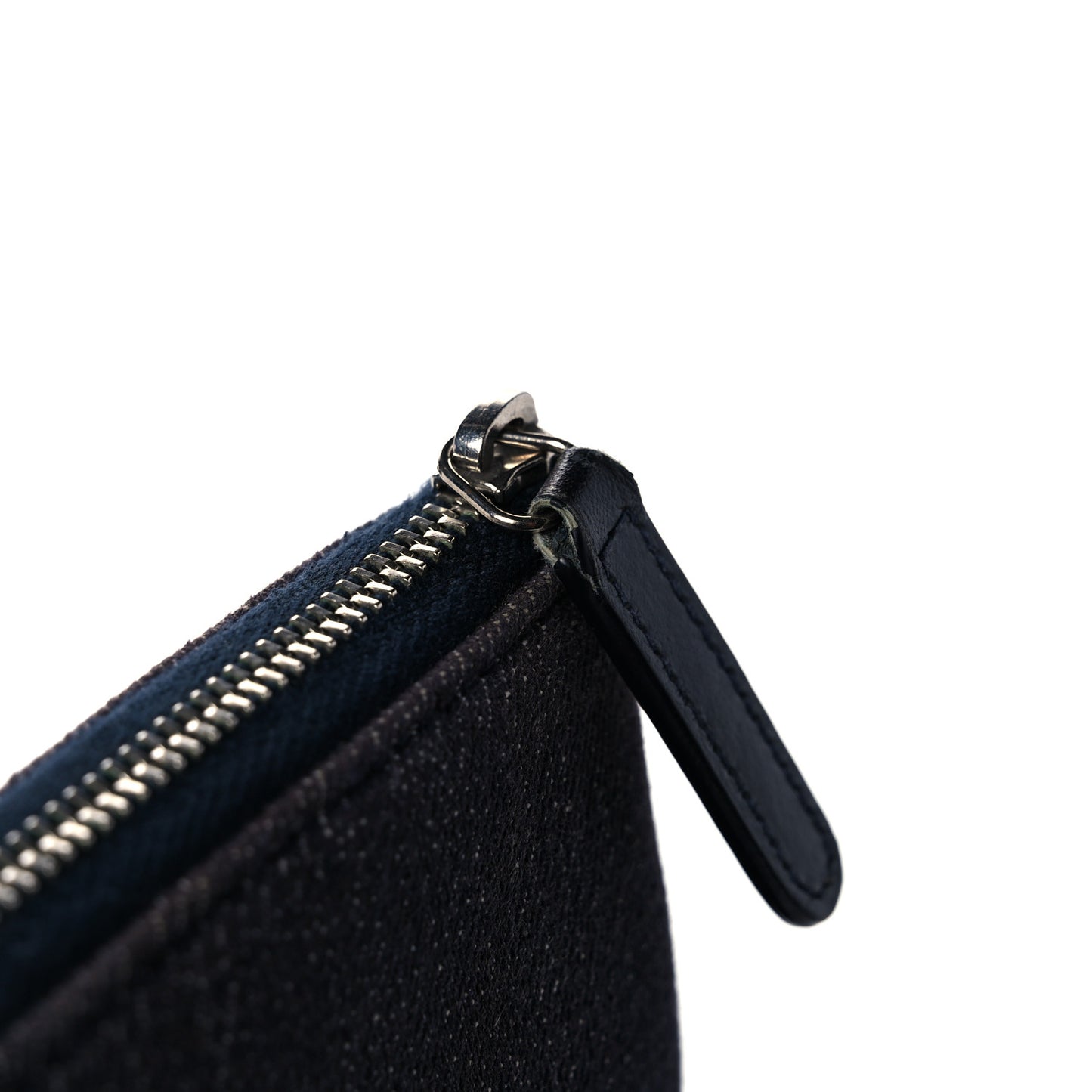 Denim Medium Deauville Pouch Clutch Blue Orange