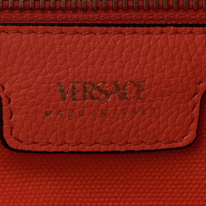Versace Canvas Calfskin Large La Medusa Tote Bag Orange 6 of 13