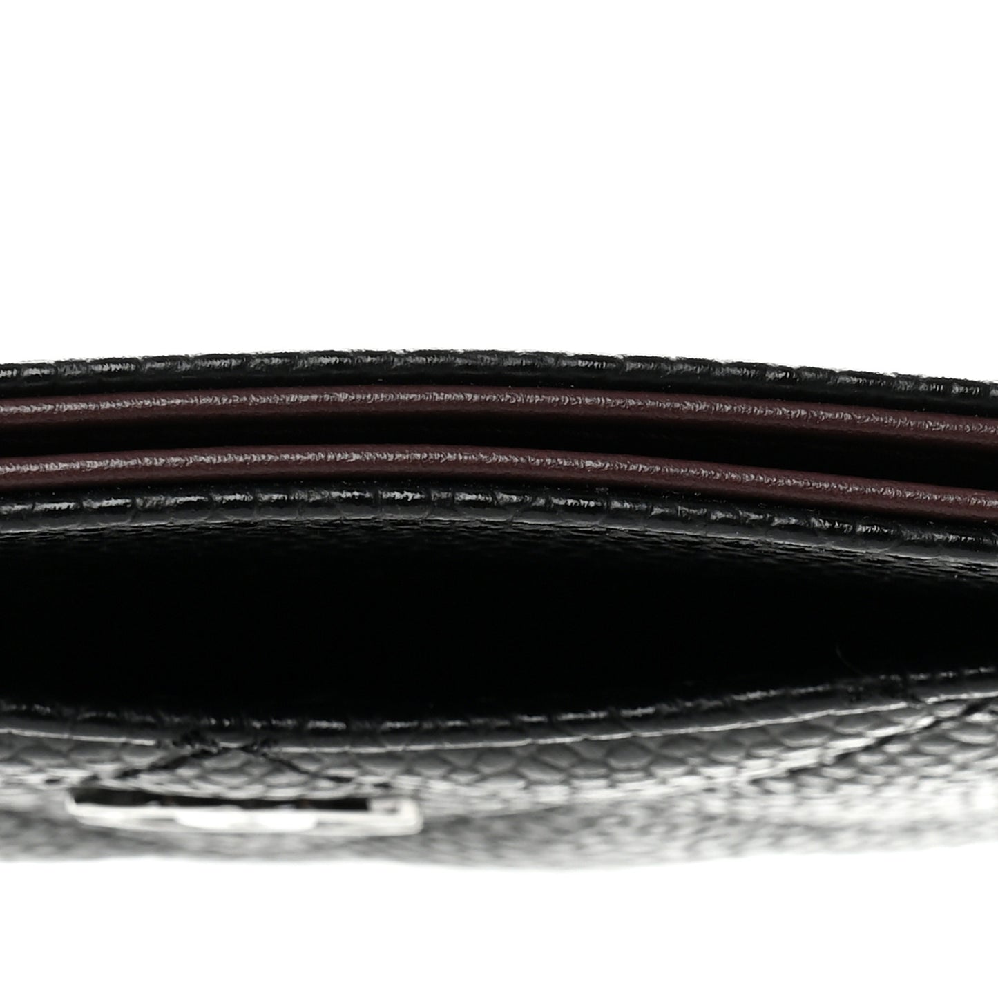 Caviar Quilted Card Holder Black