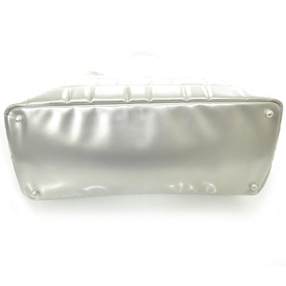 Chanel Vinyl Quilted Large Frozen Tote Silver 3 of 11