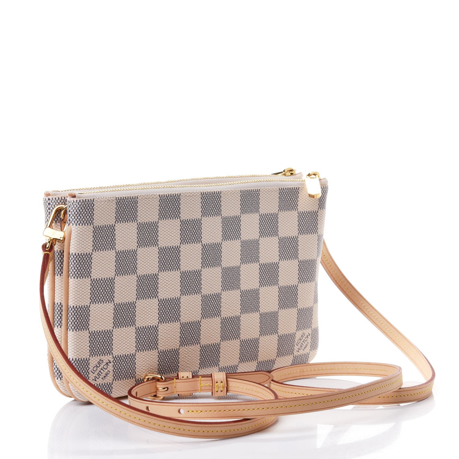 Louis Vuitton Damier Azur Double Zip Pochette 2 of 4