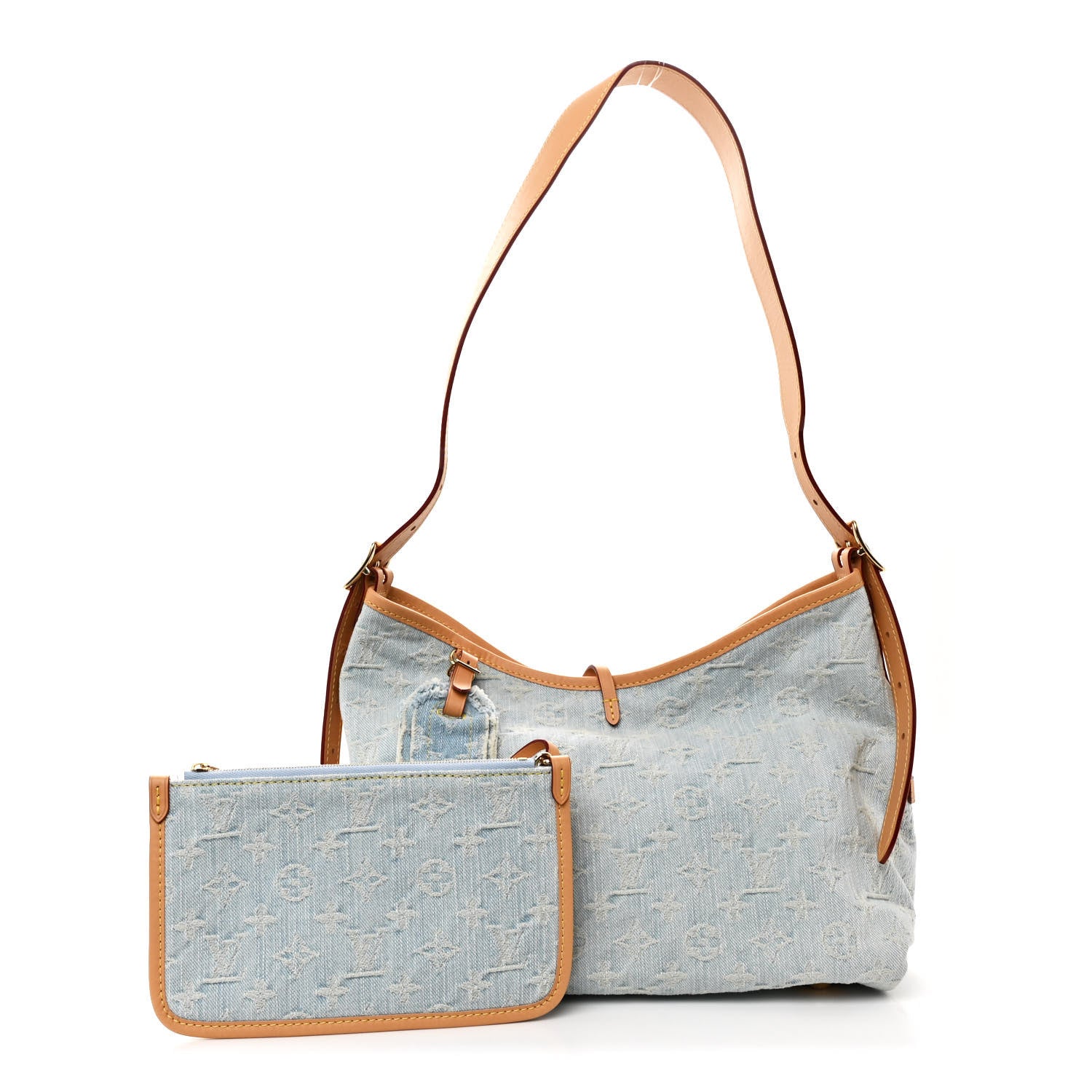Louis Vuitton Monogram Denim CarryAll PM Sky Blue 3 of 12