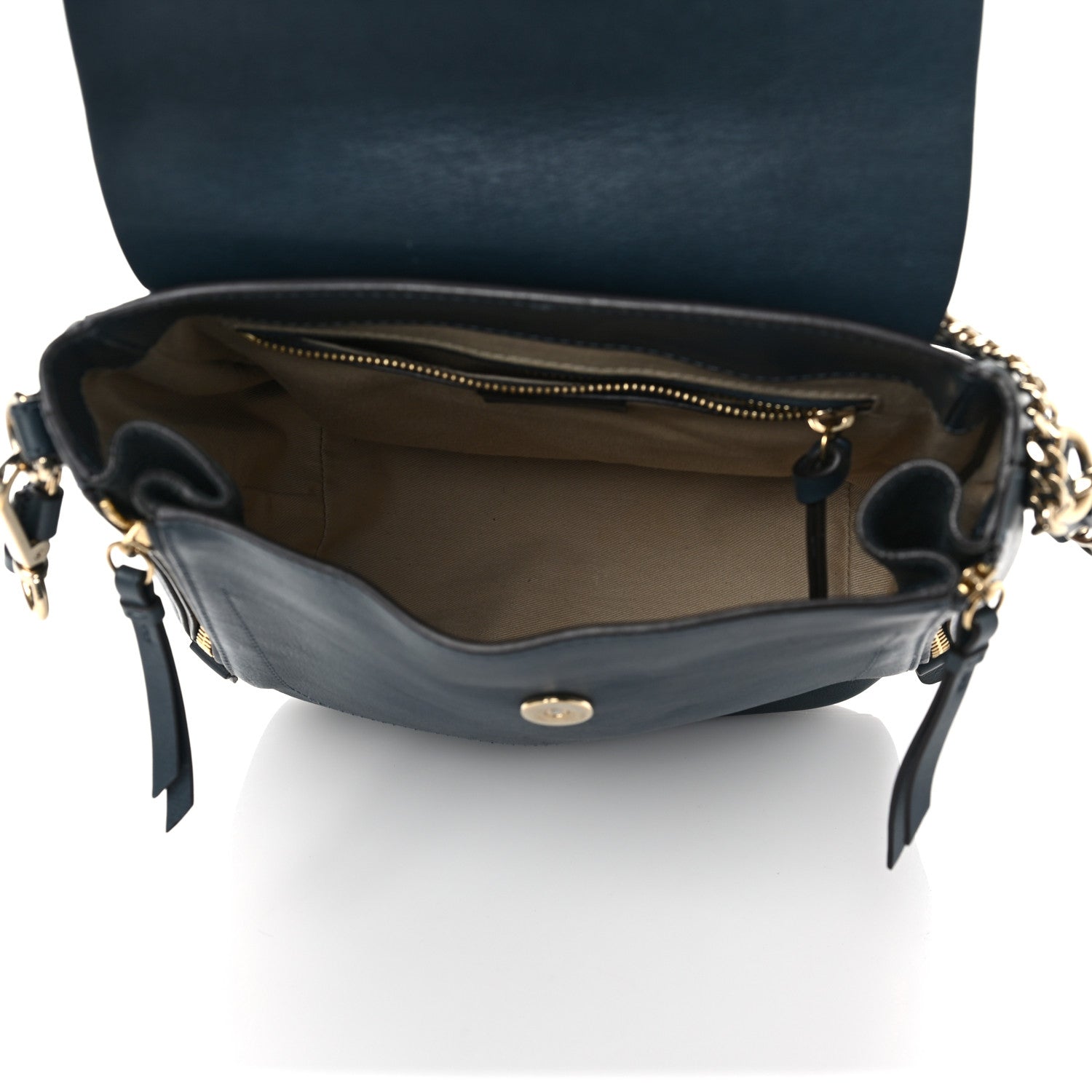 Chloe Suede Calfskin Small Faye Backpack Silver Blue 5 of 13