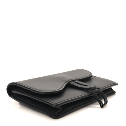 Christian Dior Ultra Matte Calfskin Saddle Belt Clutch Black 4 of 9