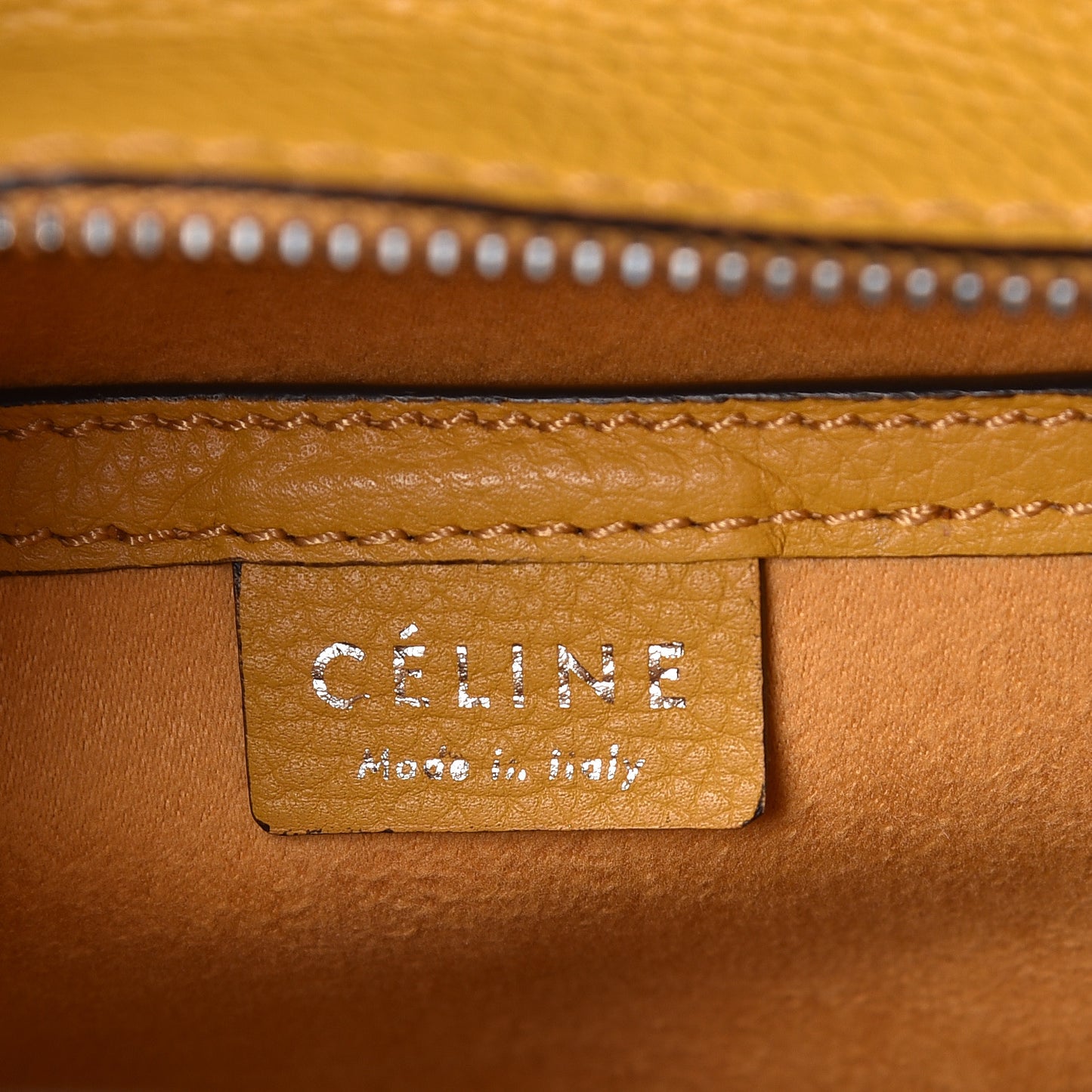Drummed Calfskin Nano Luggage Ocre